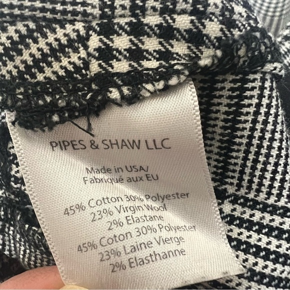 VERONICA BEARD Glen Plaid Cigarette Pants 6 - Picture 8 of 8